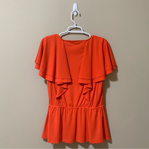 Lauren Ralph Lauren Women’s Ruffle-Trim Surplice Jersey Top-Size L NWT - Picture 4 of 9